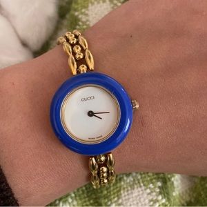 BLUE Gucci 11/12 11/12.2 1100-L 1200-L Watch Interchangeable Plastic Bezel